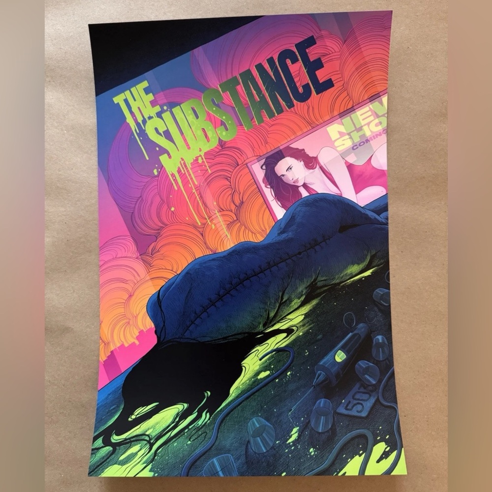 The Substance Movie Print Poster Ian Permana Bottleneck Gallery Limited Edition